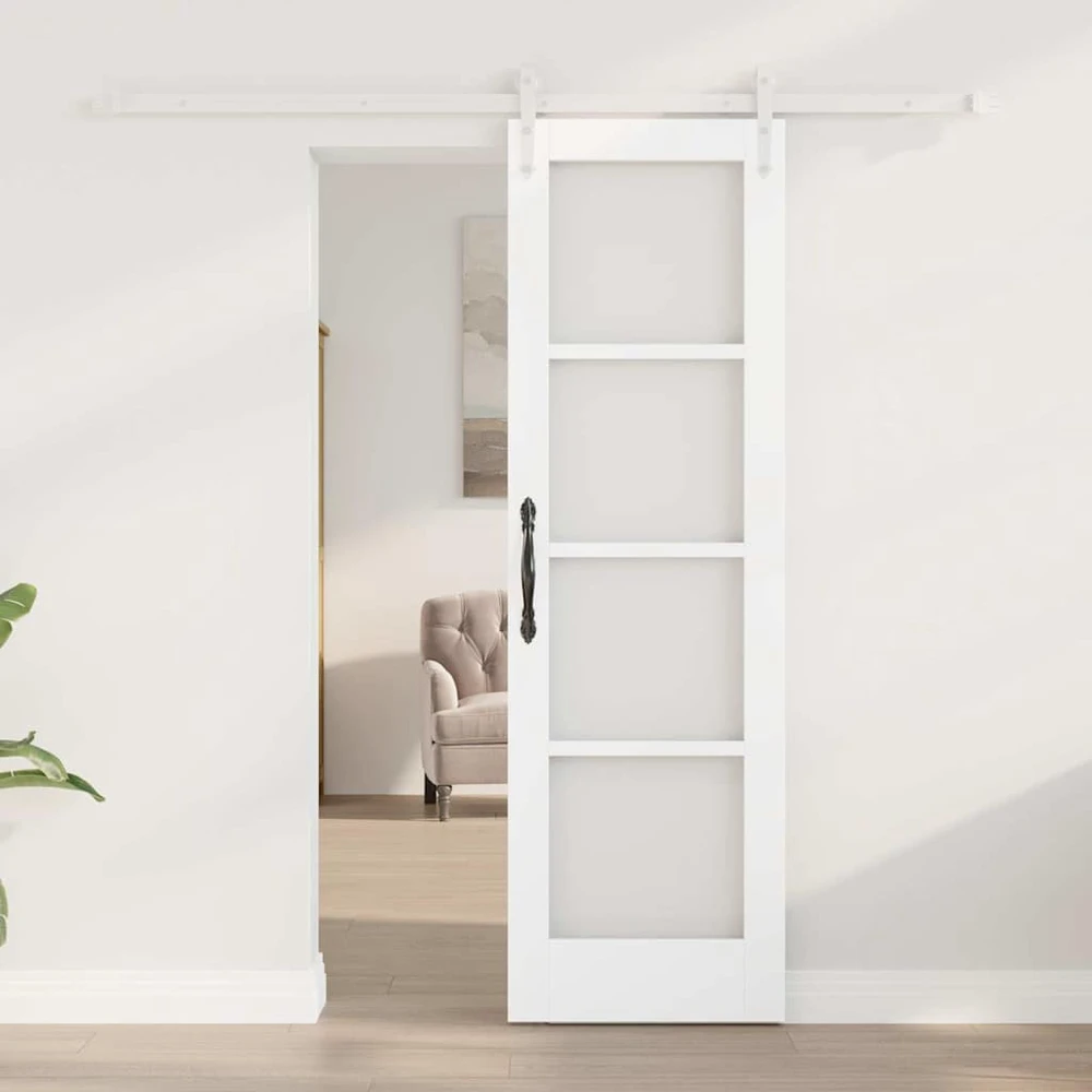 Slankios durys 61 x 198,5 cm Tvirtos pušies mediena ir stiklas