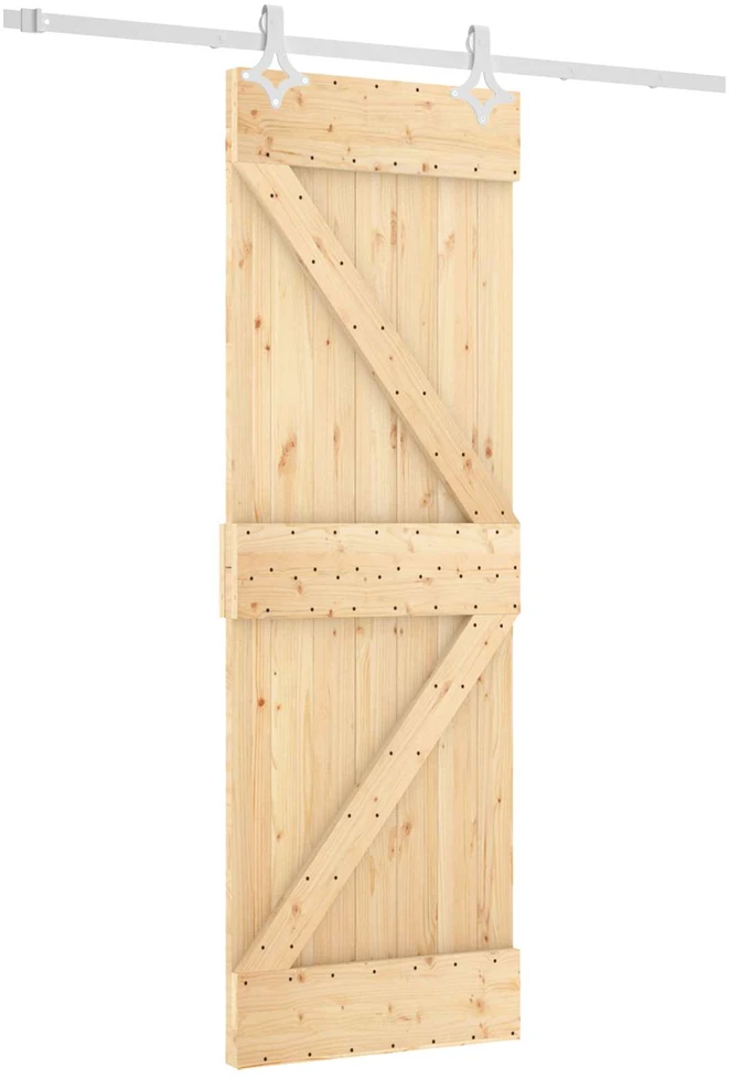 Slankios durys 70 x 210 cm Natūrali ir Balta