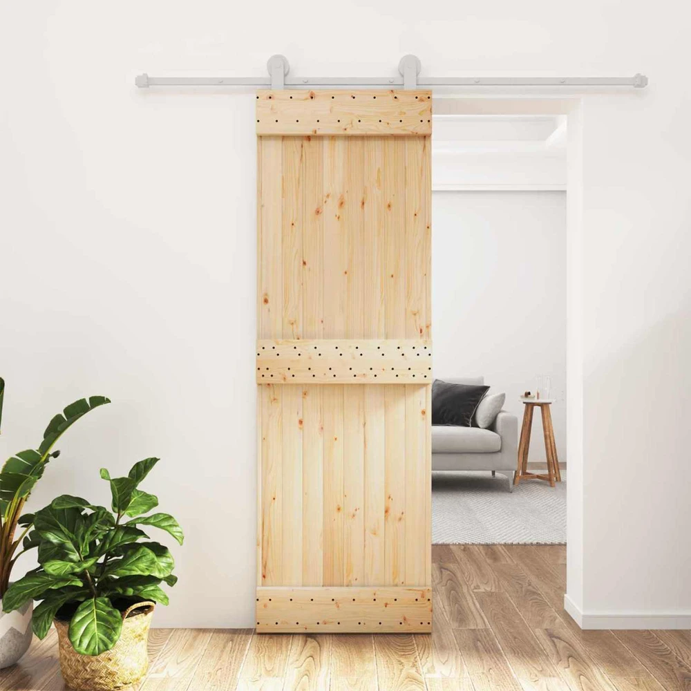 Slankios durys 70 x 210 cm Natūrali ir Balta