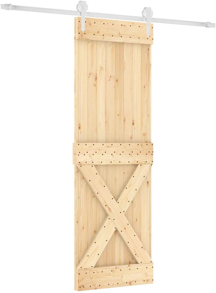 Slankios durys 70 x 210 cm Natūrali ir Balta