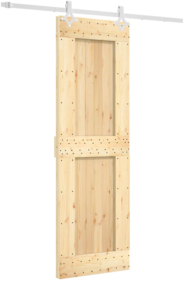 Slankios durys 70 x 210 cm Natūrali ir Balta