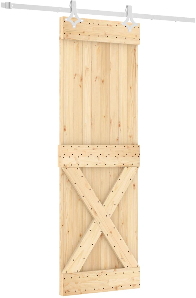 Slankios durys 70 x 210 cm Natūrali ir Balta
