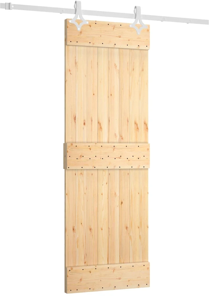 Slankios durys 70 x 210 cm Natūrali ir Balta