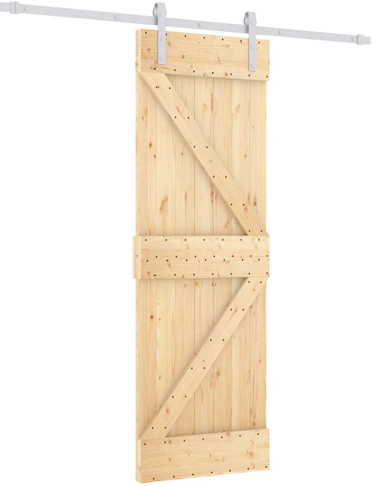 Slankios durys 70 x 210 cm Natūrali ir Balta