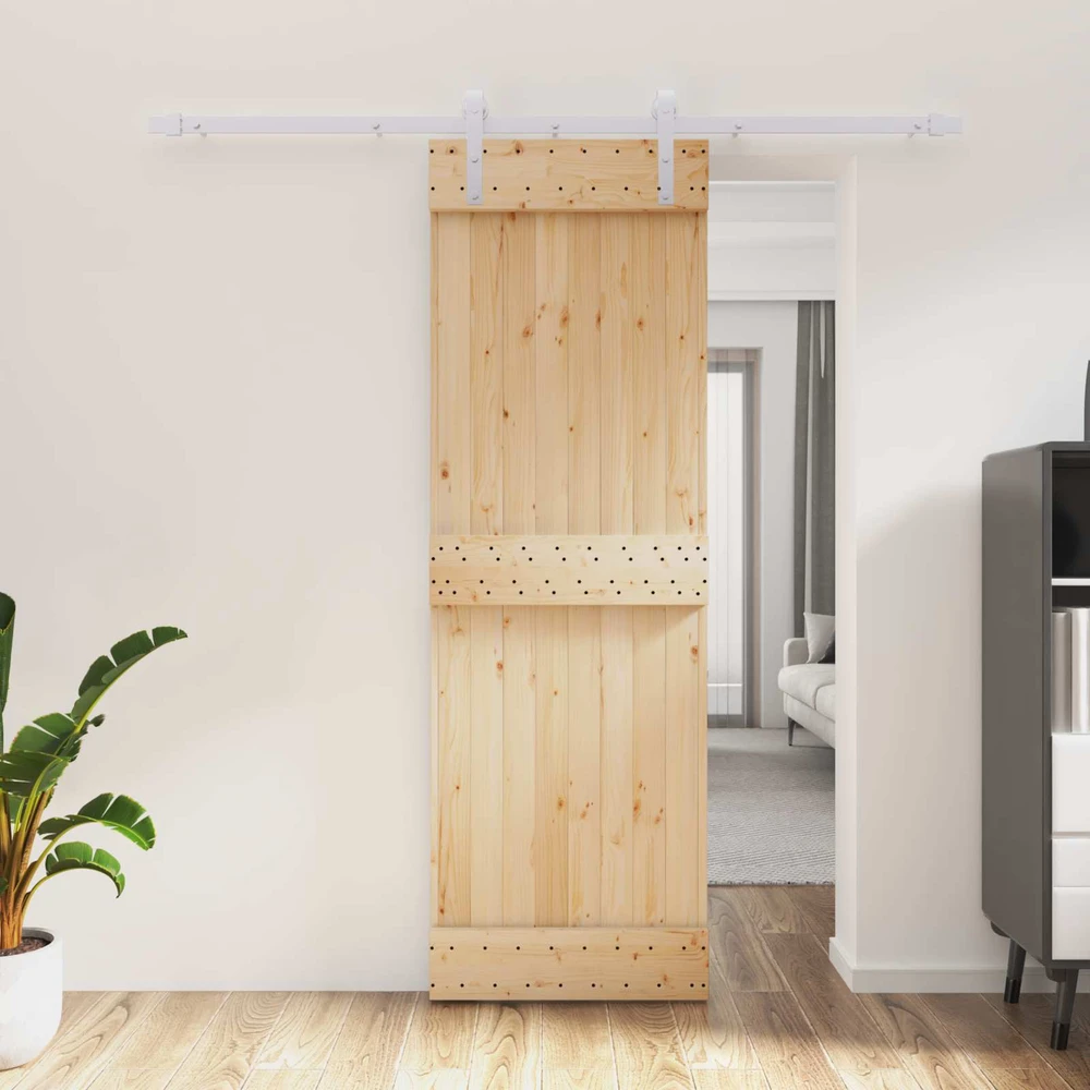 Slankios durys 70 x 210 cm Natūrali ir Balta