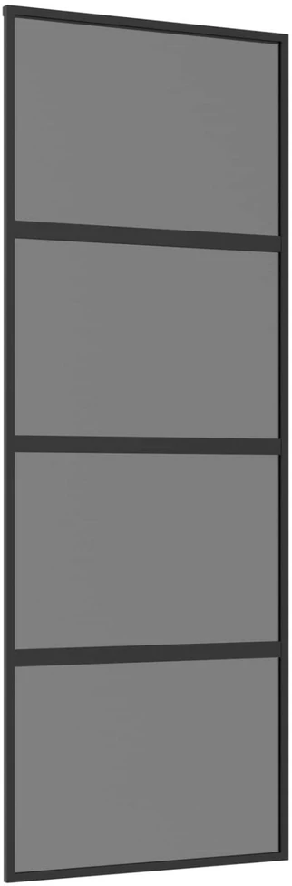 Slankios durys 76 x 205 cm Grūdintas stiklas ir aliuminis