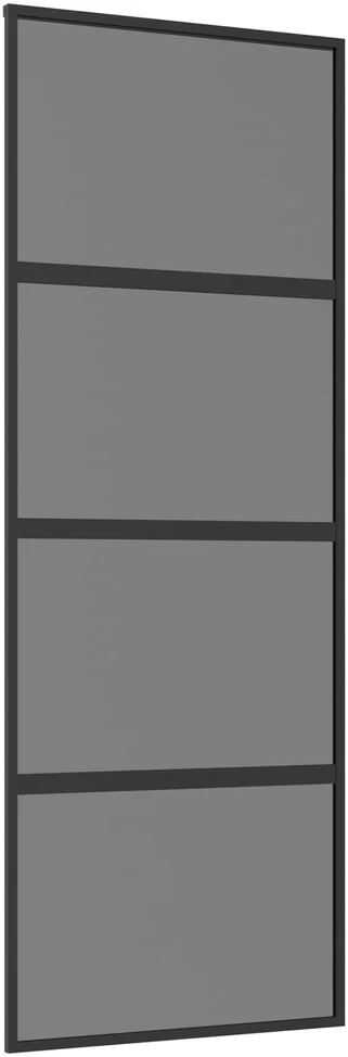 Slankios durys 76 x 205 cm Grūdintas stiklas ir aliuminis