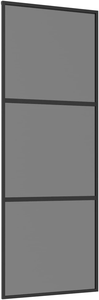 Slankios durys 76 x 205 cm Grūdintas stiklas ir aliuminis