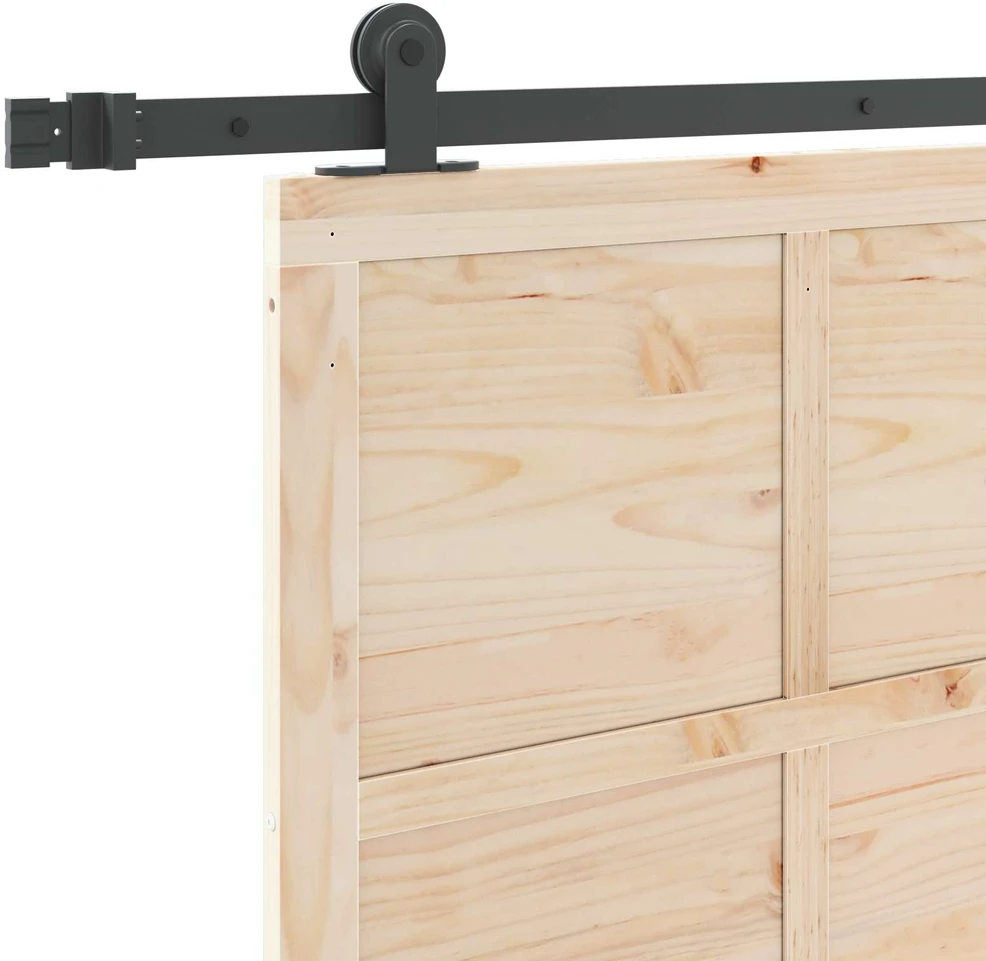 Slankios durys 80 x 208 cm Pušies medienos masyvas Natūrali