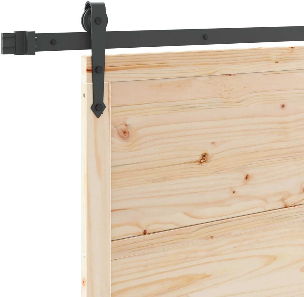 Slankios durys 80 x 208 cm Pušies medienos masyvas Natūrali