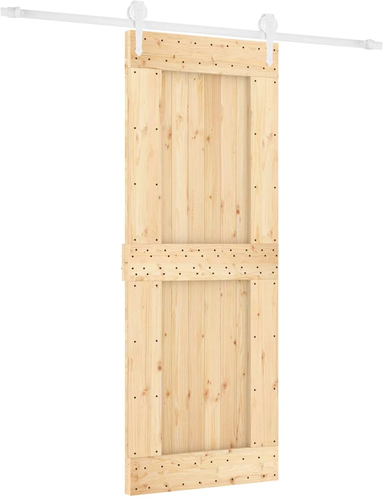 Slankios durys 80 x 210 cm Natūrali ir Balta