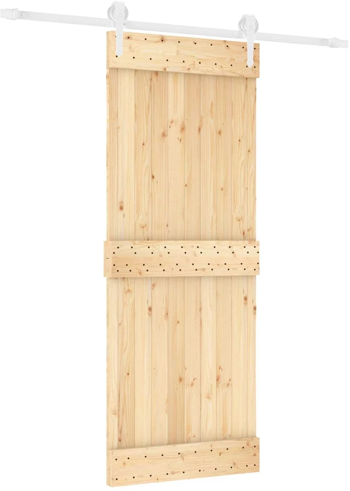 Slankios durys 80 x 210 cm Natūrali ir Balta