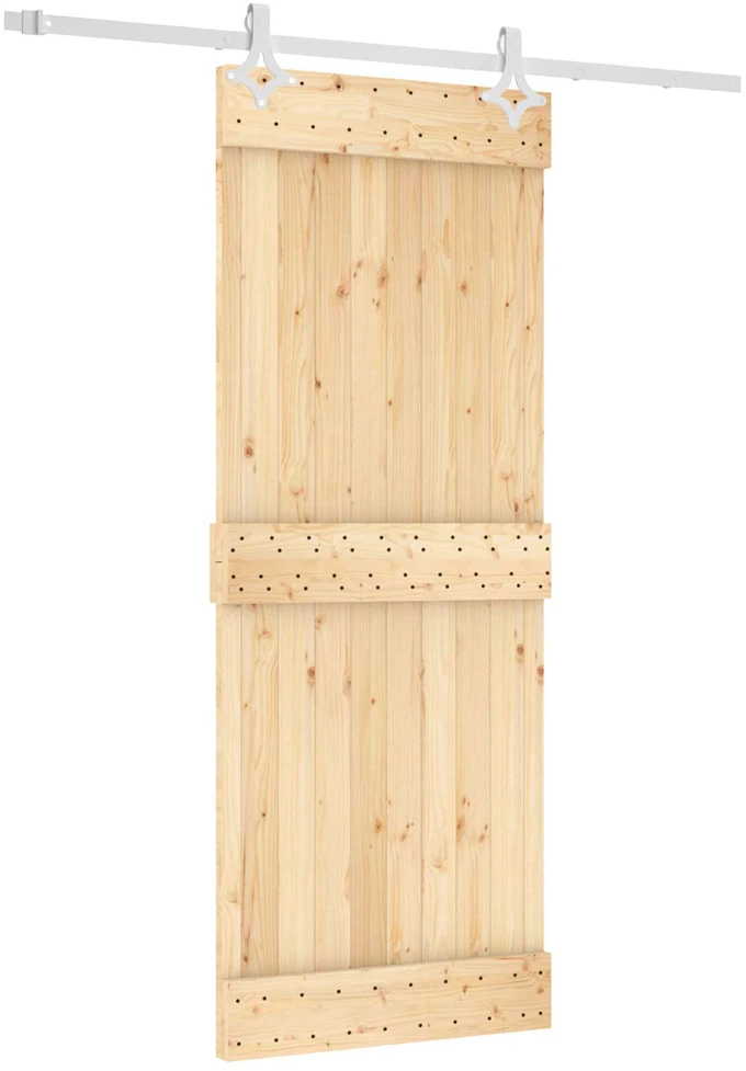 Slankios durys 80 x 210 cm Natūrali ir Balta