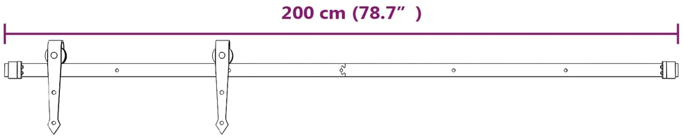 Slankios durys 80 x 210 cm Natūrali ir Balta