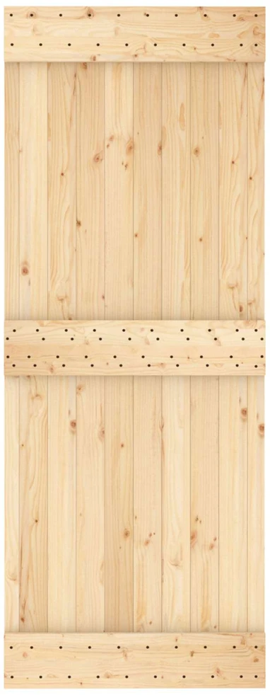 Slankios durys 80 x 210 cm Natūrali ir Balta