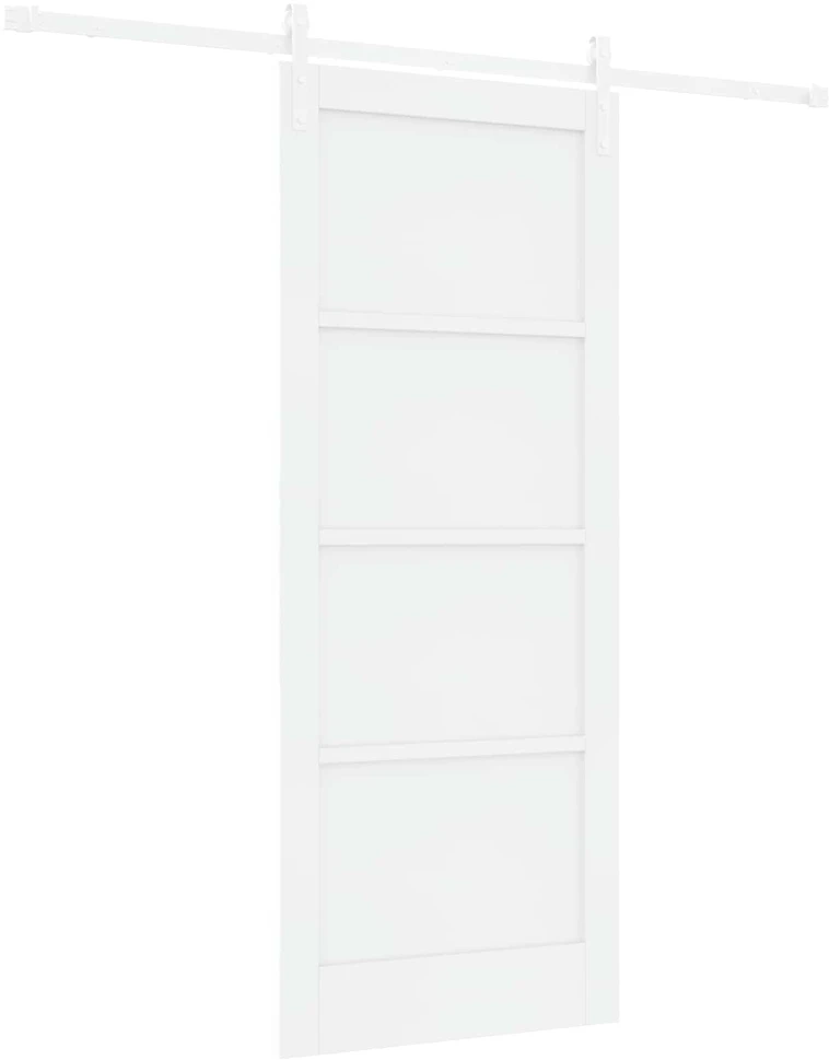 Slankios durys 83 x 202 cm Pušies medienos masyvas Balta