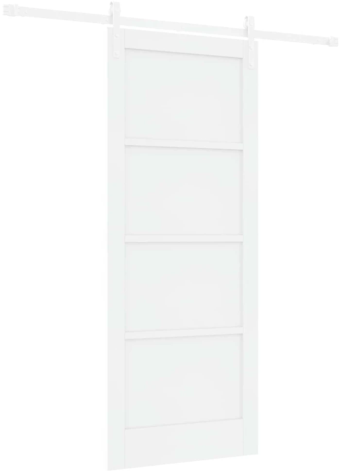 Slankios durys 83 x 202 cm Pušies medienos masyvas Balta
