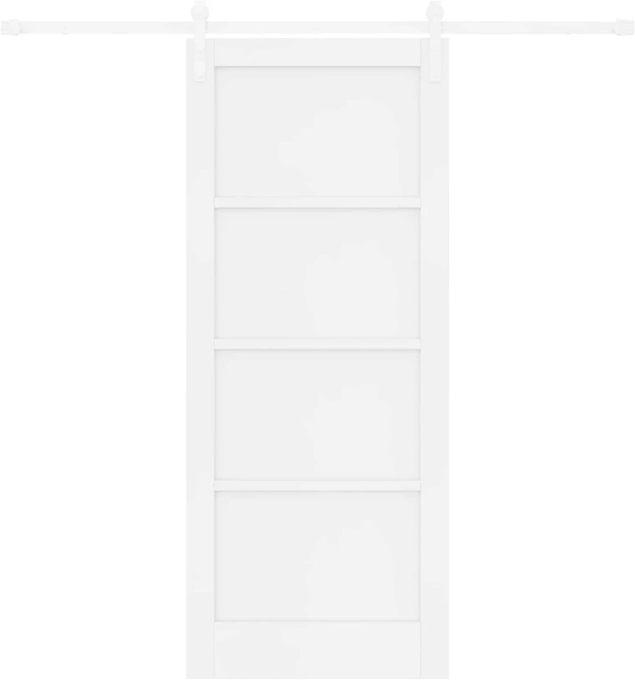 Slankios durys 83 x 202 cm Pušies medienos masyvas Balta