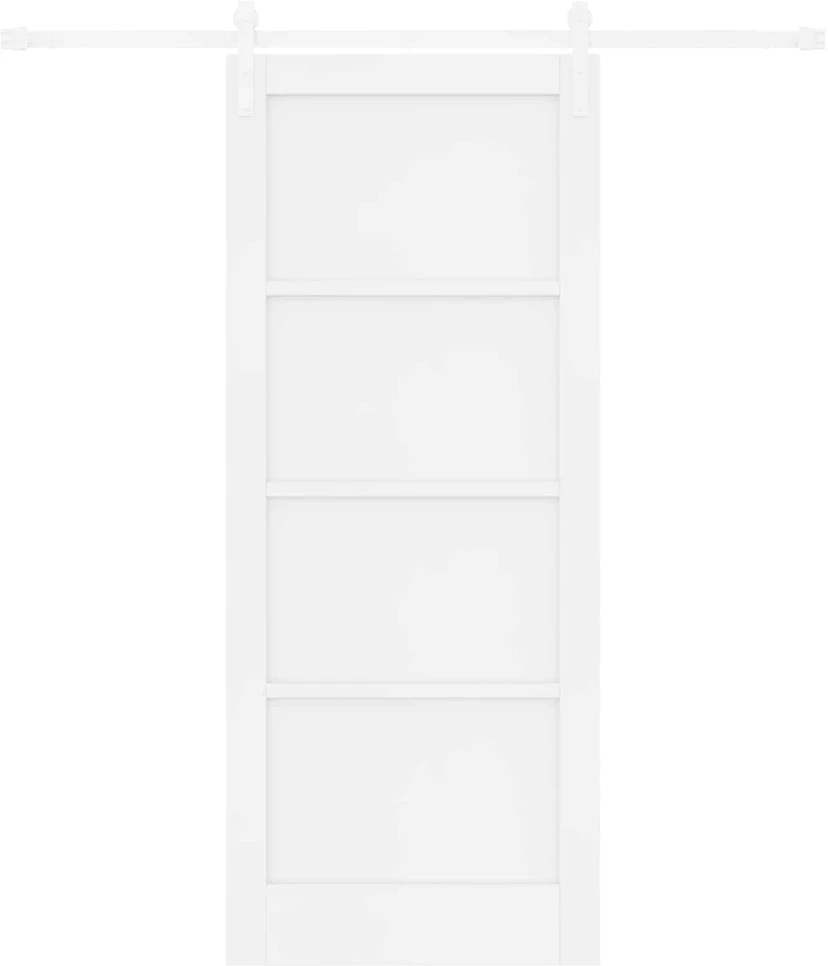 Slankios durys 83 x 202 cm Pušies medienos masyvas Balta