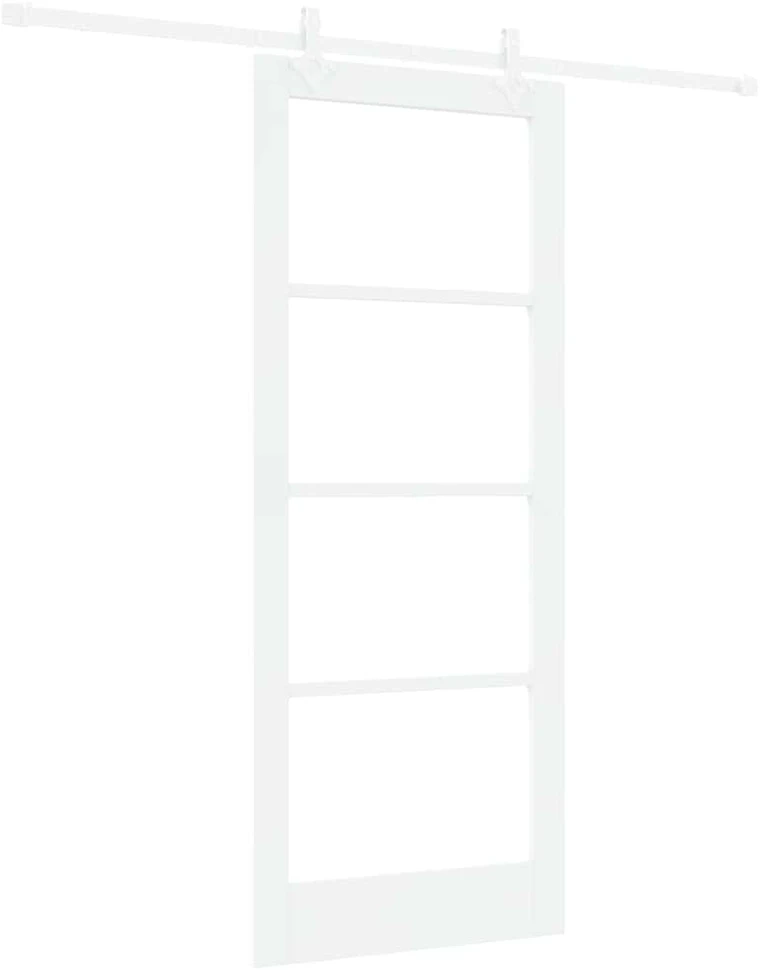Slankios durys 83 x 202 cm Tvirtos pušies mediena ir stiklas