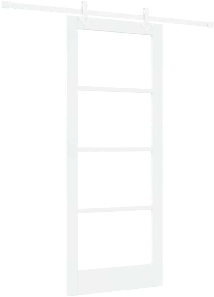 Slankios durys 83 x 202 cm Tvirtos pušies mediena ir stiklas