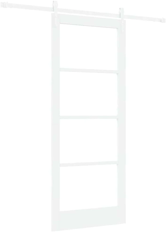 Slankios durys 83 x 202 cm Tvirtos pušies mediena ir stiklas