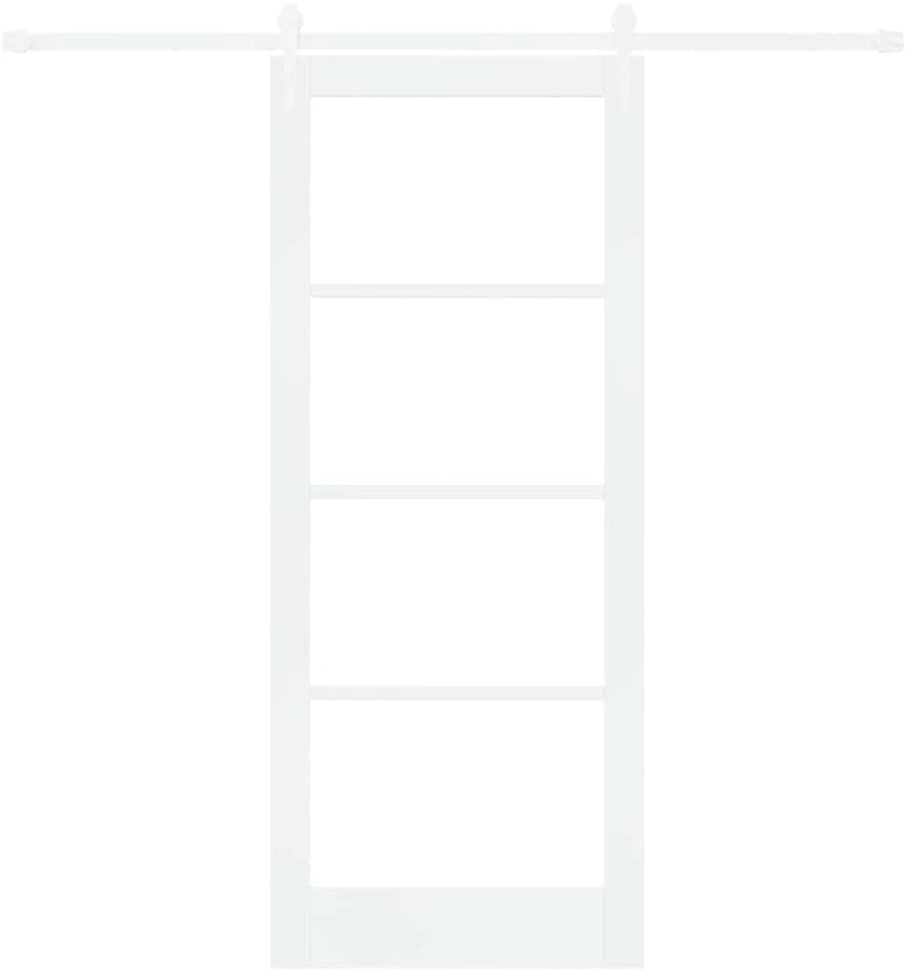 Slankios durys 83 x 202 cm Tvirtos pušies mediena ir stiklas