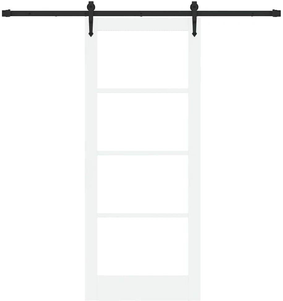 Slankios durys 83 x 202 cm Tvirtos pušies mediena ir stiklas