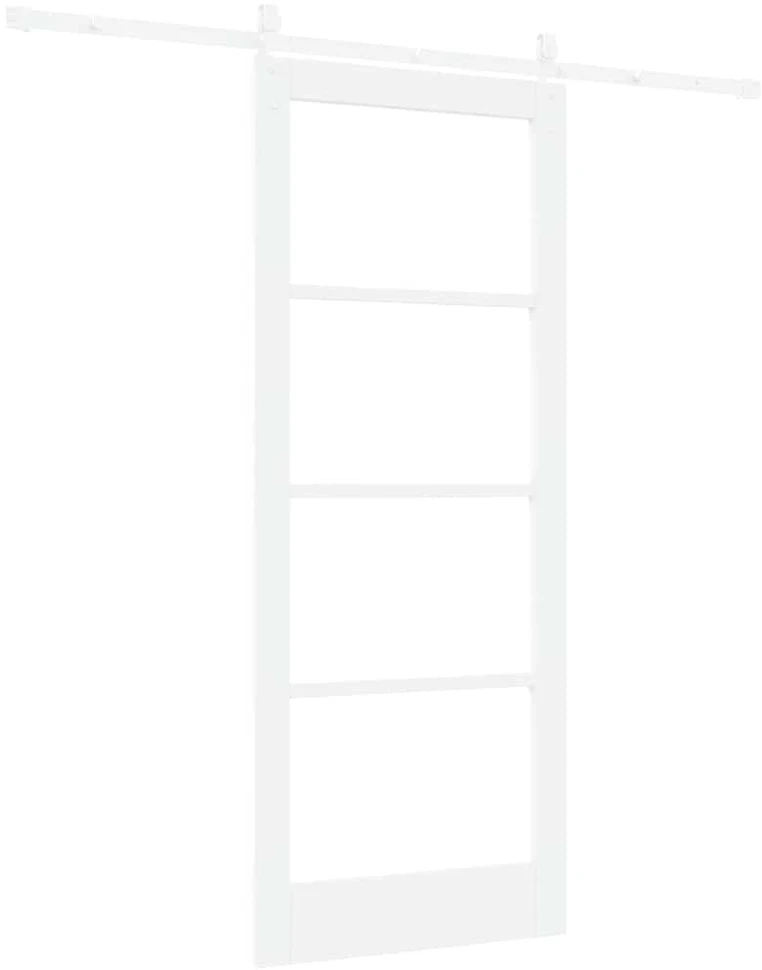 Slankios durys 83 x 202 cm Tvirtos pušies mediena ir stiklas