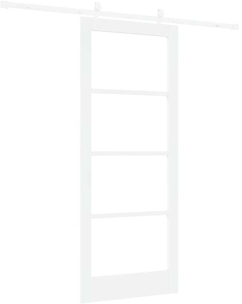 Slankios durys 83 x 202 cm Tvirtos pušies mediena ir stiklas
