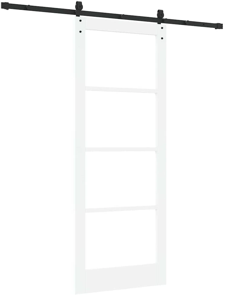 Slankios durys 83 x 211 cm Tvirtos pušies mediena ir stiklas