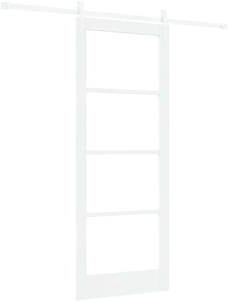 Slankios durys 83 x 211 cm Tvirtos pušies mediena ir stiklas