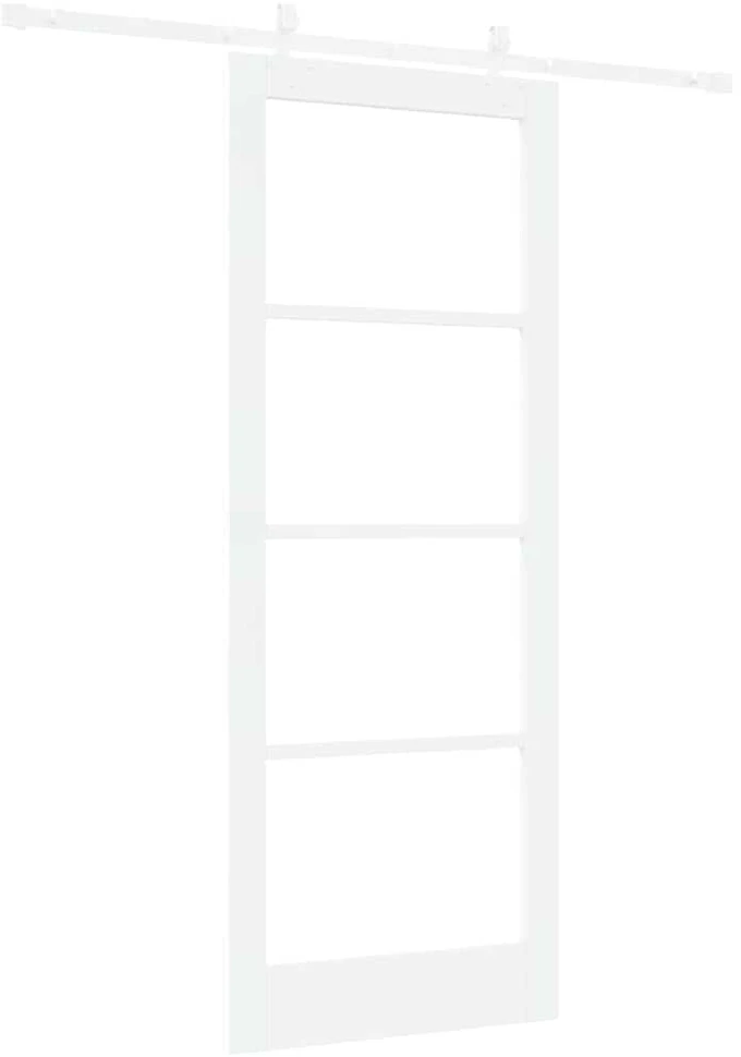 Slankios durys 83 x 211 cm Tvirtos pušies mediena ir stiklas