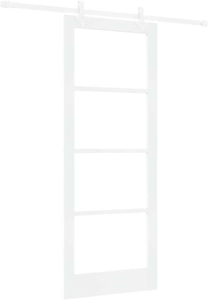 Slankios durys 83 x 211 cm Tvirtos pušies mediena ir stiklas