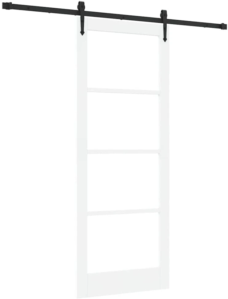 Slankios durys 83 x 211 cm Tvirtos pušies mediena ir stiklas