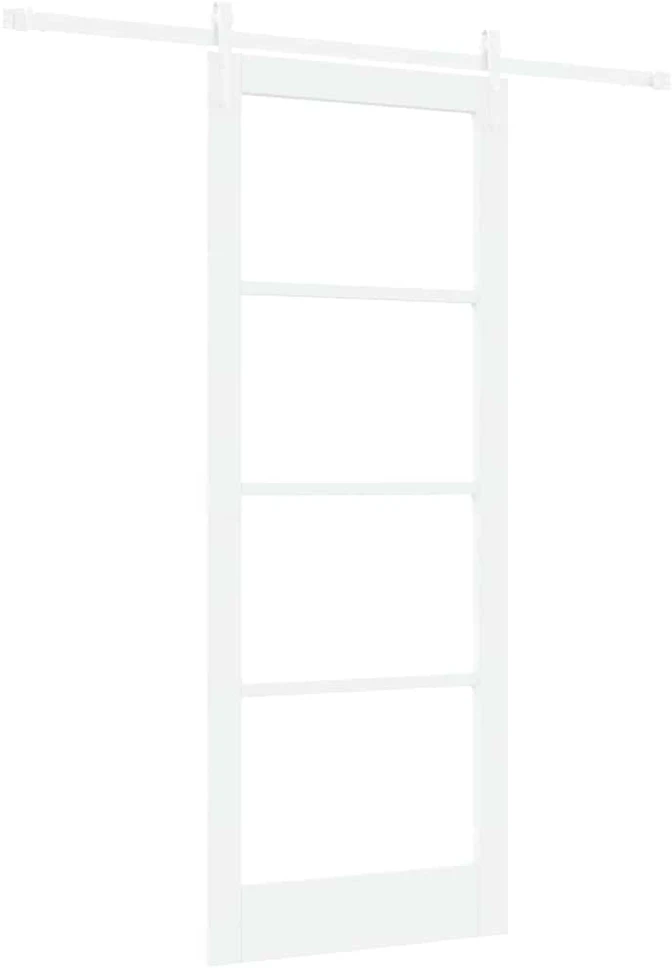 Slankios durys 83 x 211 cm Tvirtos pušies mediena ir stiklas