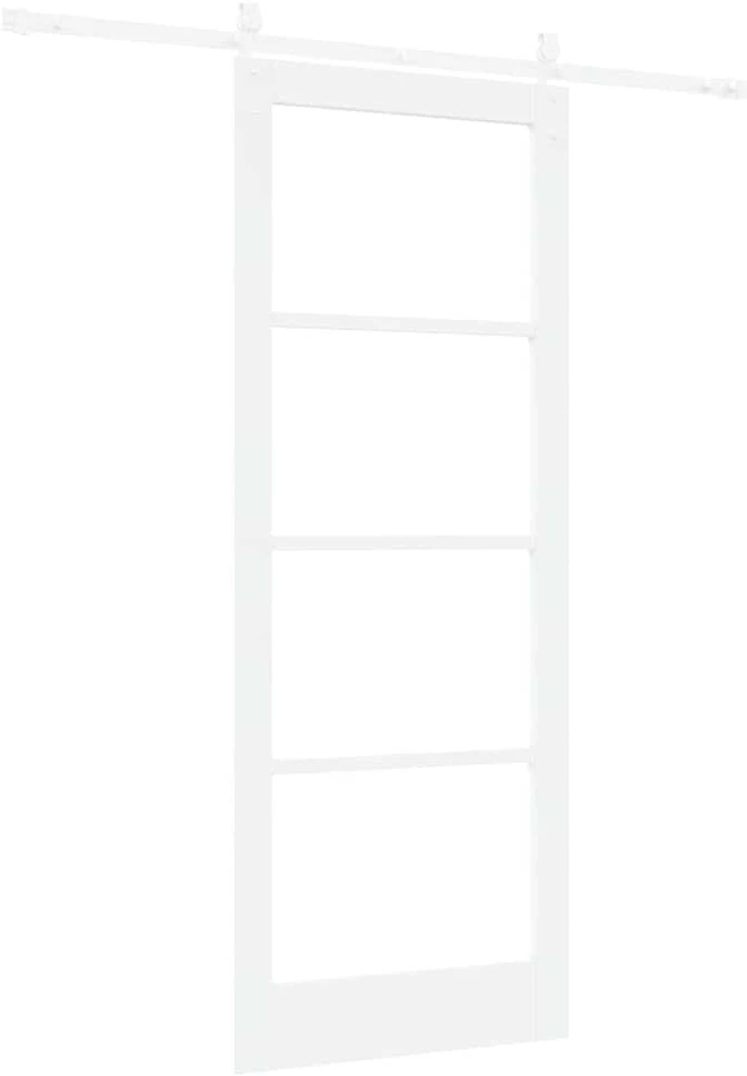 Slankios durys 83 x 211 cm Tvirtos pušies mediena ir stiklas