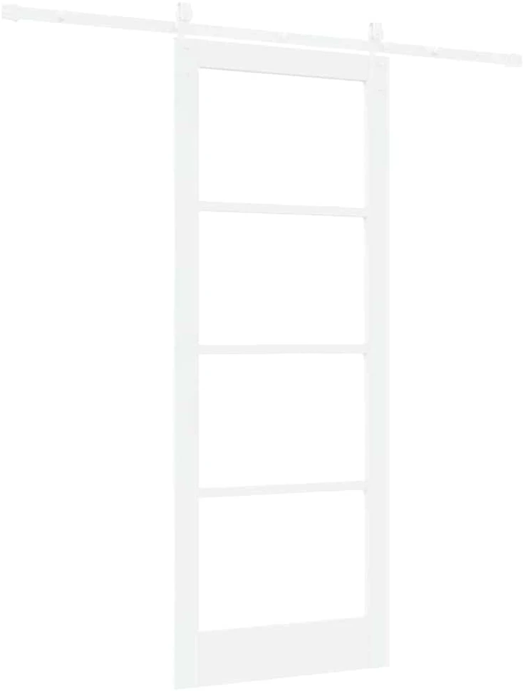 Slankios durys 83 x 211 cm Tvirtos pušies mediena ir stiklas