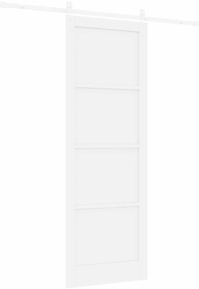 Slankios durys 83 x 232 cm Pušies medienos masyvas Balta
