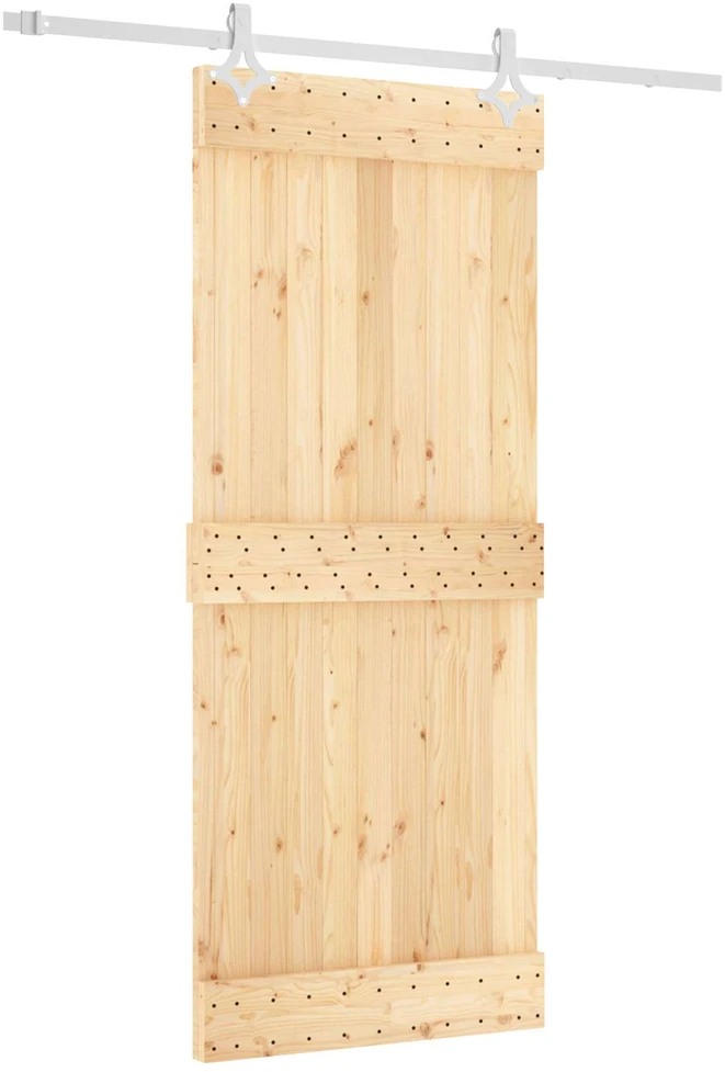 Slankios durys 85 x 210 cm Natūrali ir Balta