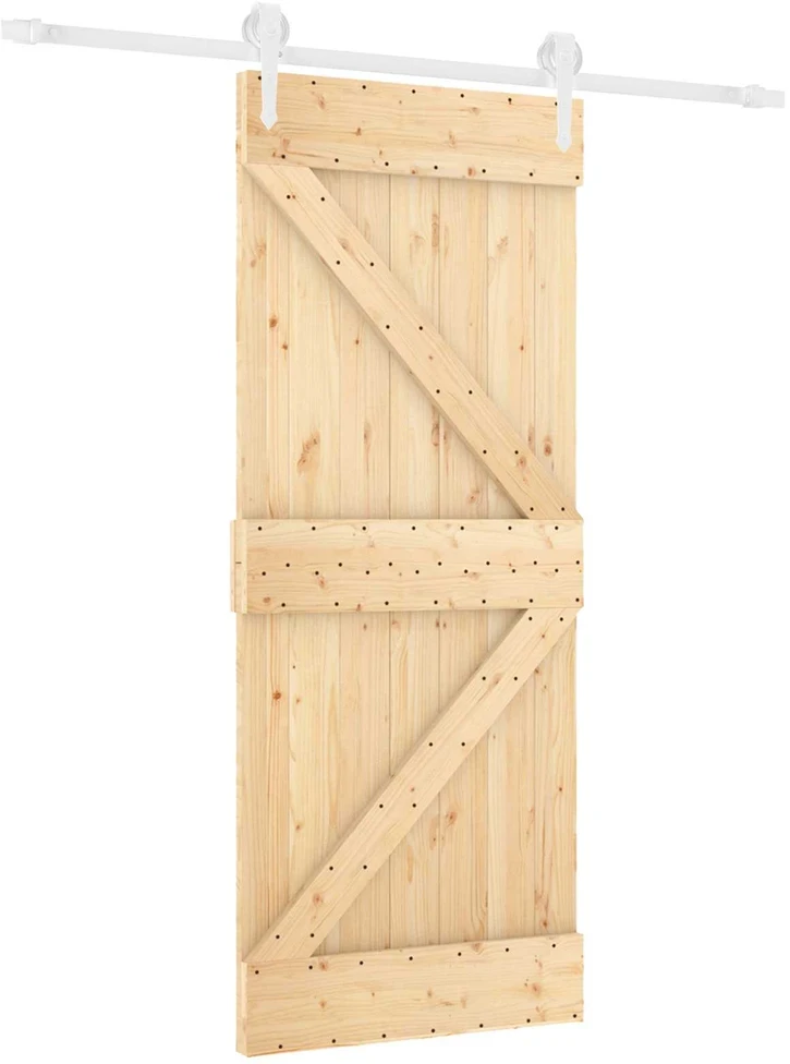 Slankios durys 85 x 210 cm Natūrali ir Balta