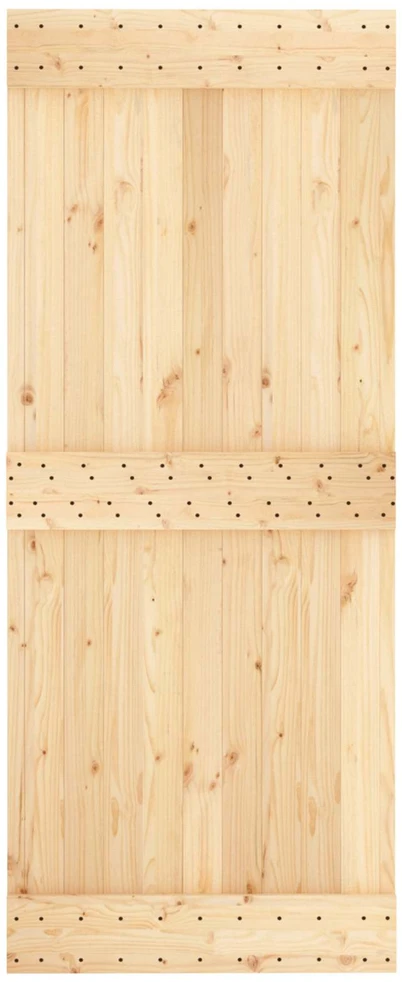 Slankios durys 85 x 210 cm Natūrali ir juoda
