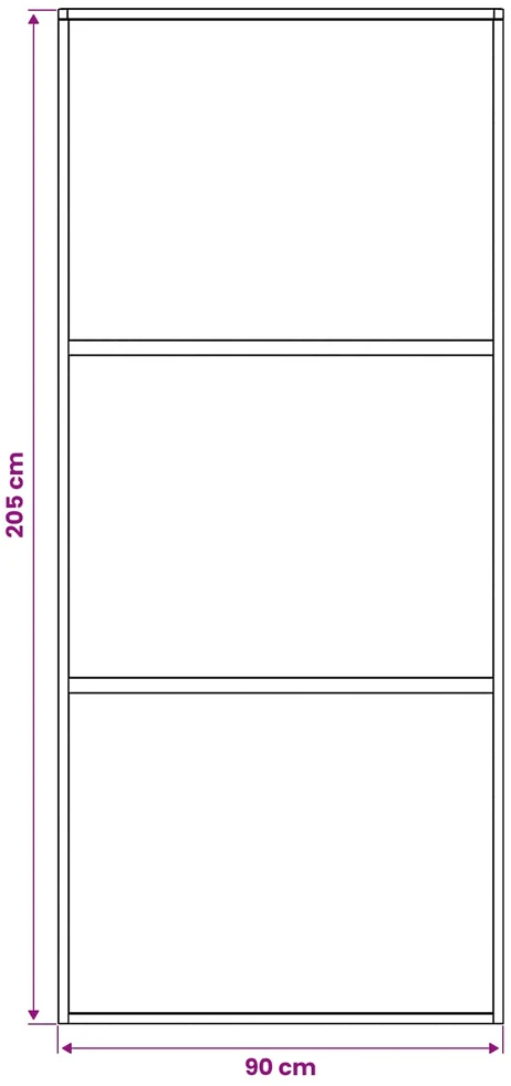 Slankios durys 90 x 205 cm Grūdintas stiklas ir aliuminis