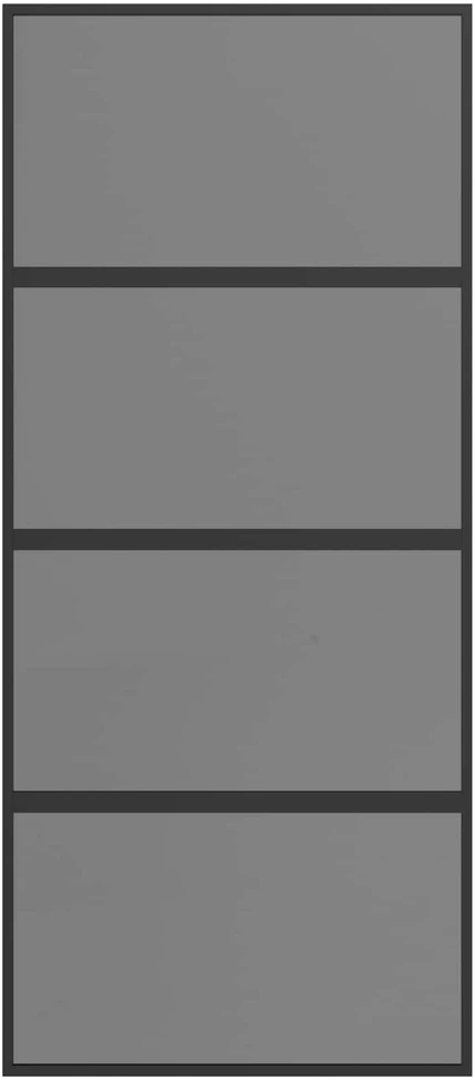 Slankios durys 90 x 205 cm Grūdintas stiklas ir aliuminis