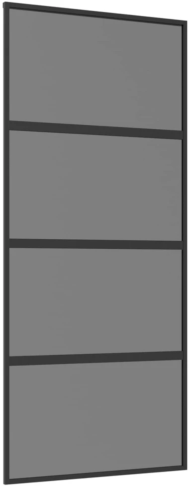 Slankios durys 90 x 205 cm Grūdintas stiklas ir aliuminis