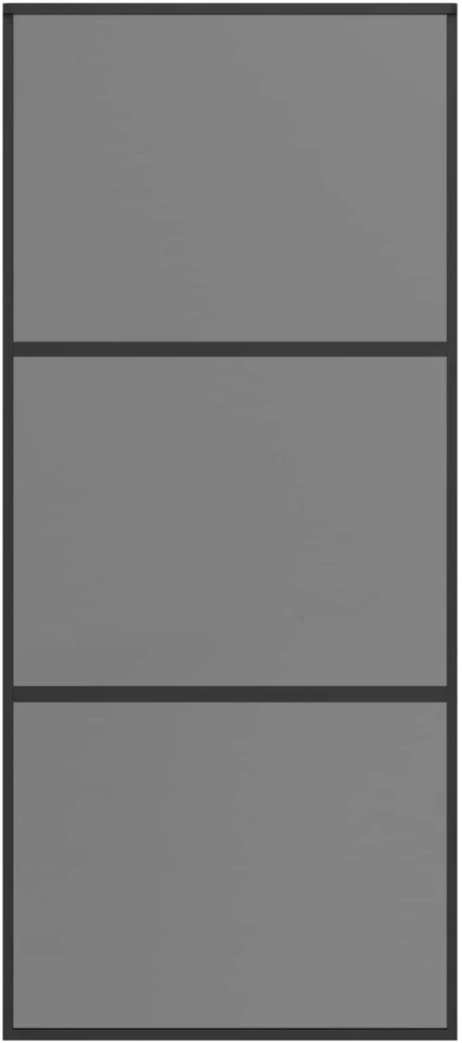 Slankios durys 90 x 205 cm Grūdintas stiklas ir aliuminis