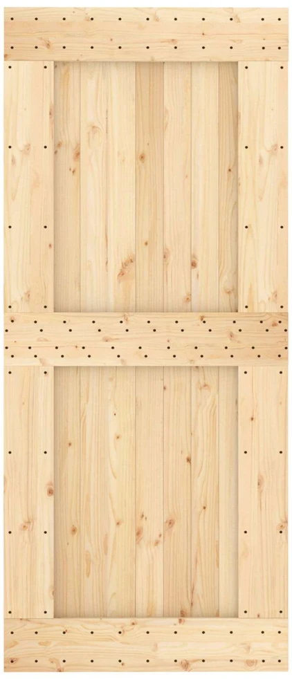 Slankios durys 90 x 210 cm Natūrali ir juoda