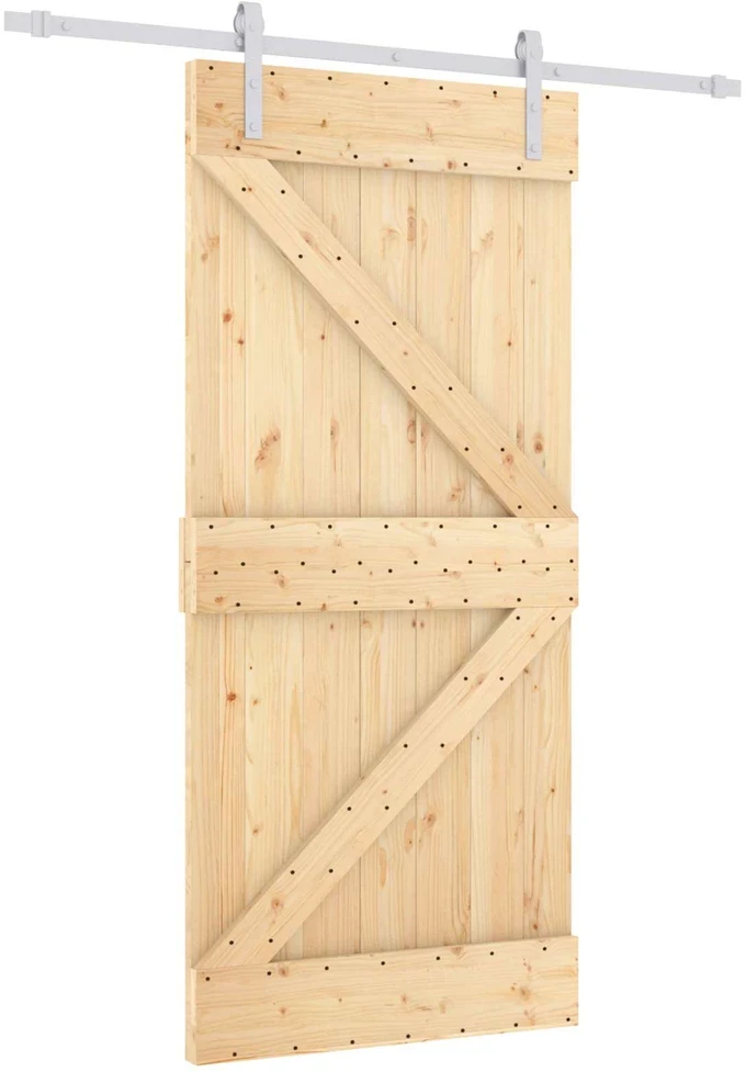 Slankios durys 90 x 210 cm Pušies medienos masyvas