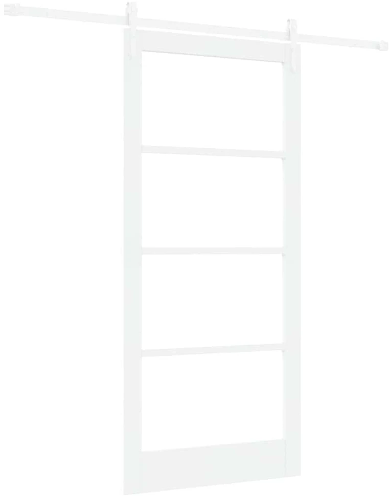 Slankios durys 93 x 202 cm Tvirtos pušies mediena ir stiklas