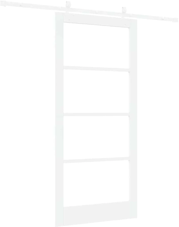 Slankios durys 93 x 202 cm Tvirtos pušies mediena ir stiklas